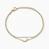 Bracelet Acier Doré Oxyde De Zirconium