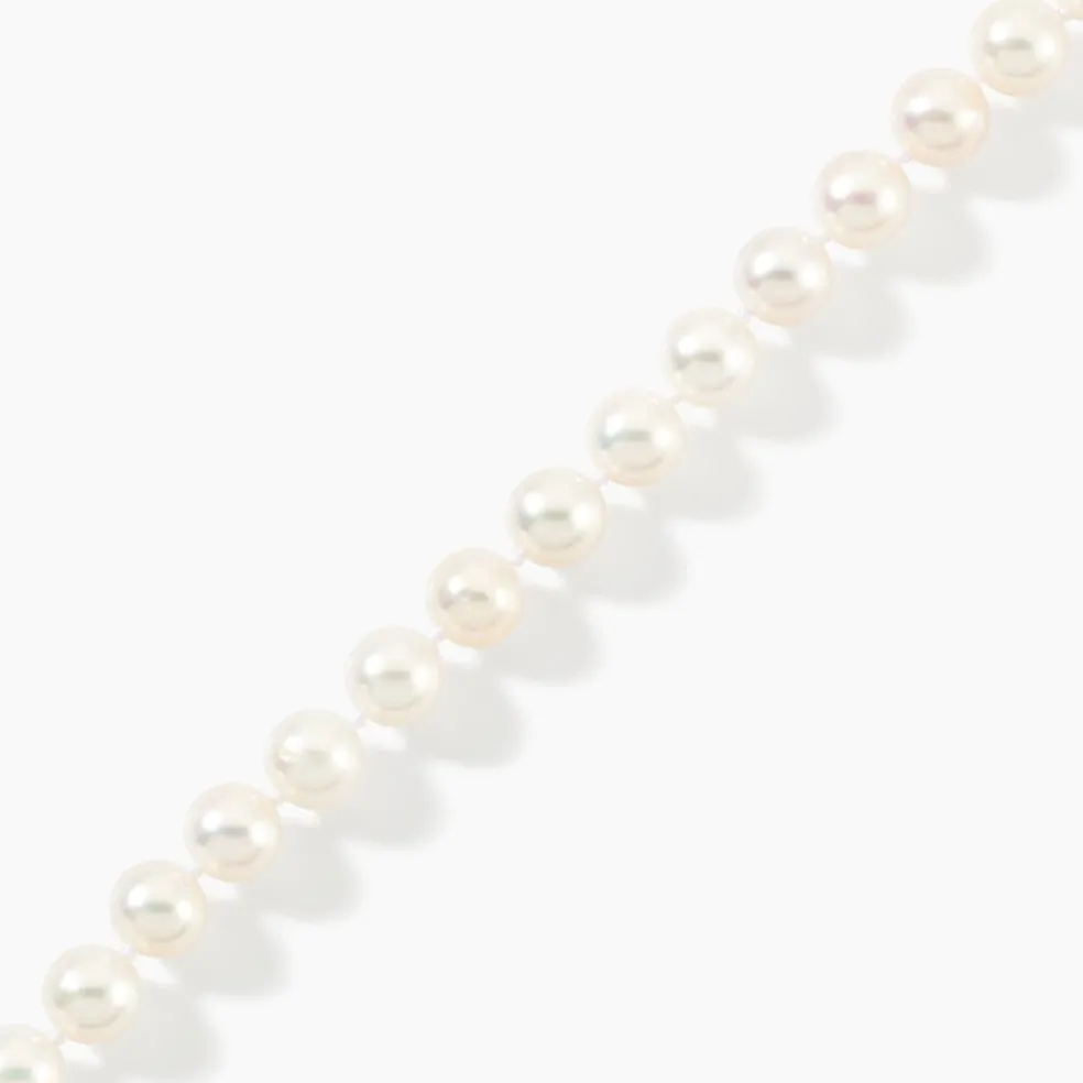 Bracelet Akoya Or Jaune Perle De Culture D'akoya