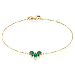 Bracelet Amazonia Plaqué Or Jaune Oxyde De Zirconium