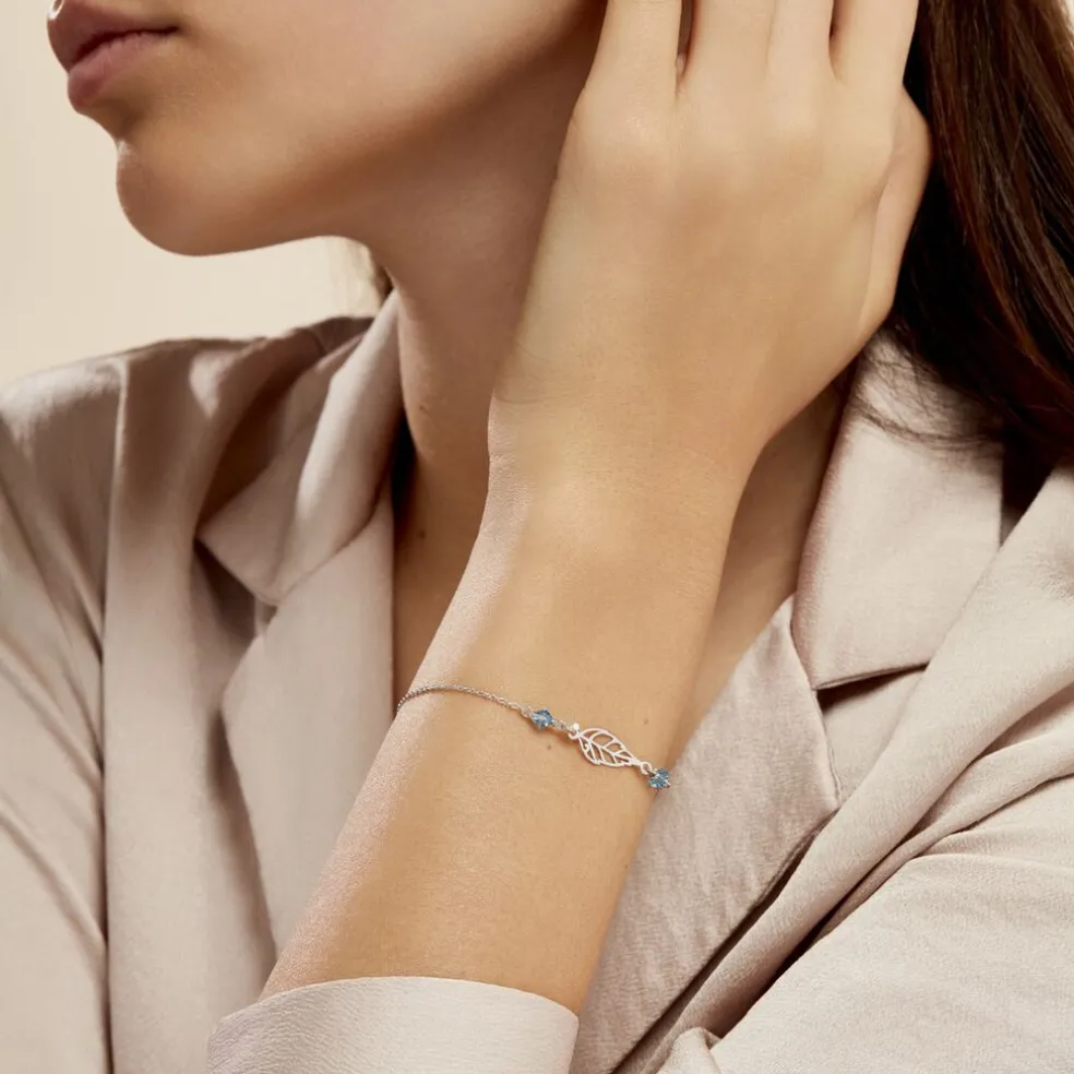 Bracelet Angelika Argent Blanc Pierre De Synthese