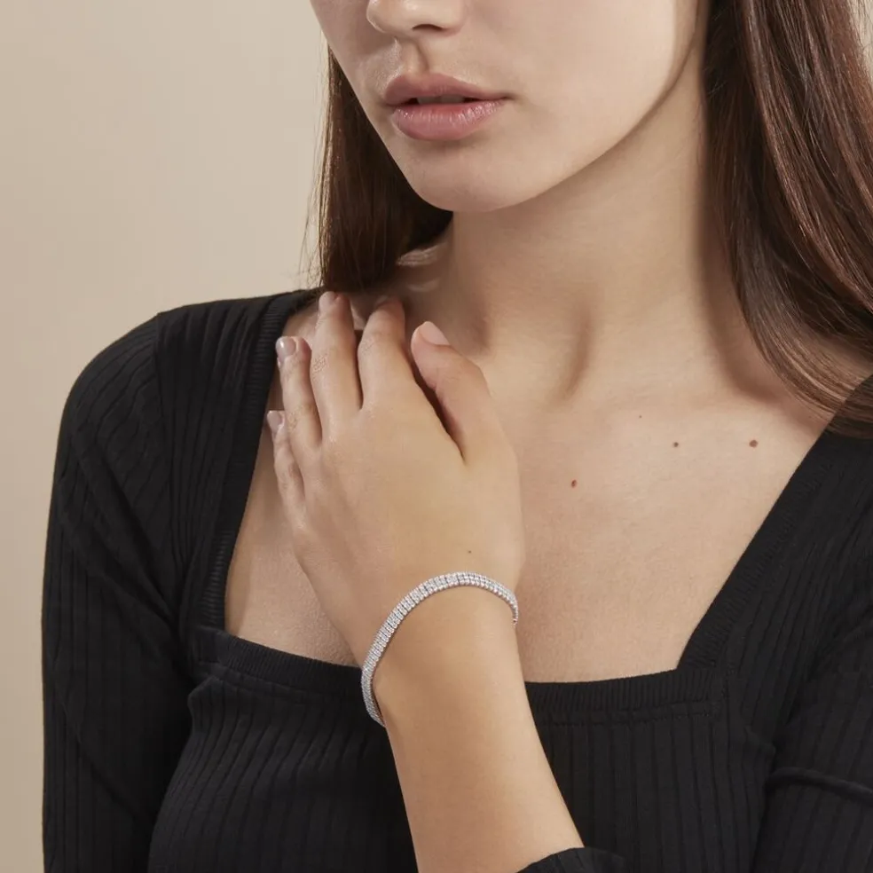 Bracelet Anthia Argent Blanc Oxyde De Zirconium
