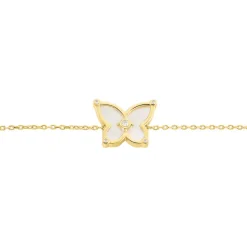 Bracelet Areli Plaque Or Doré Nacre Oxyde De Zirconium