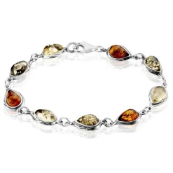Bracelet Argent Blanc Fallone Ambres