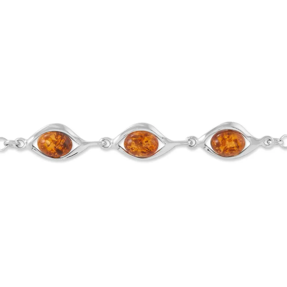 Bracelet Argent Blanc Mounyaae Ambre