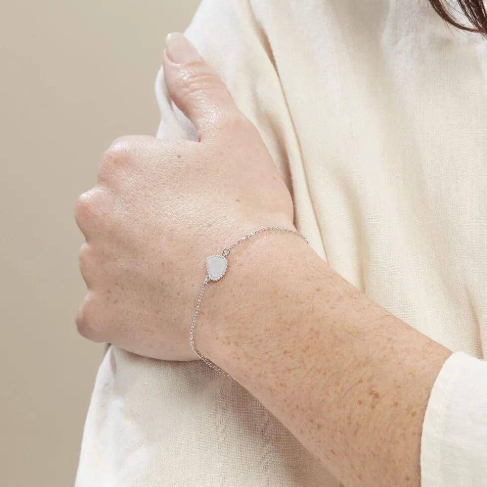 Bracelet Argent Blanc Paros