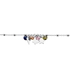 Bracelet Argent Blanc Paulino Pierres Artificelles