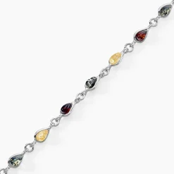 Bracelet Argent Blanc Weronika Ambre