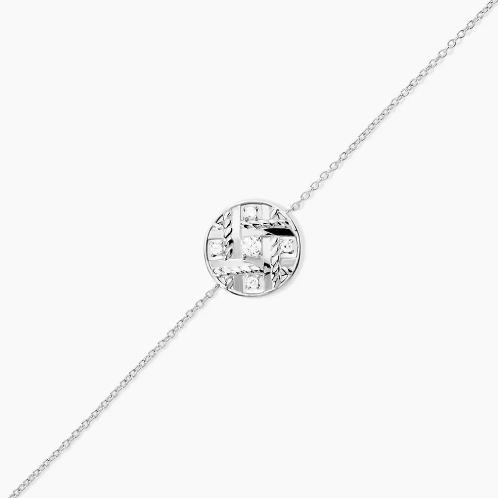 Bracelet Argent Herbert Oxydes De Zirconium