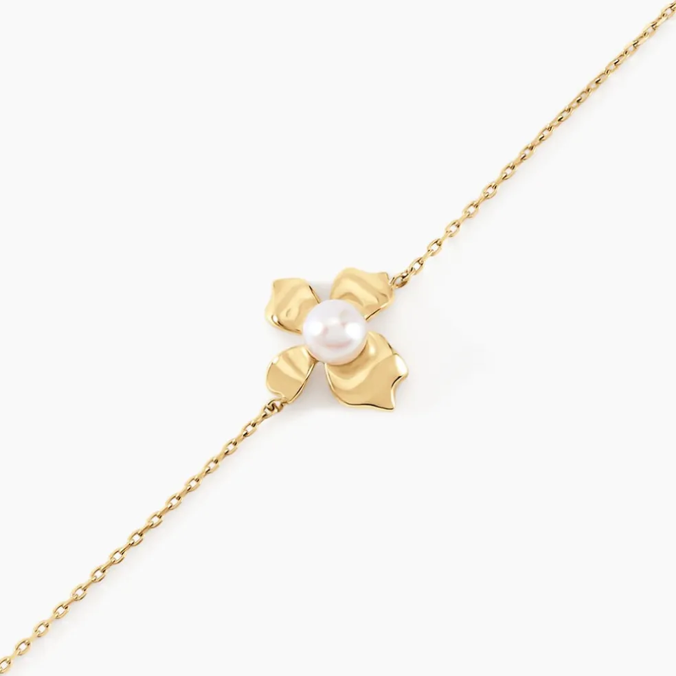 Bracelet Audley Or Jaune Perle De Culture