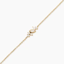 Bracelet Aurena Plaque Or Jaune Oxyde De Zirconium