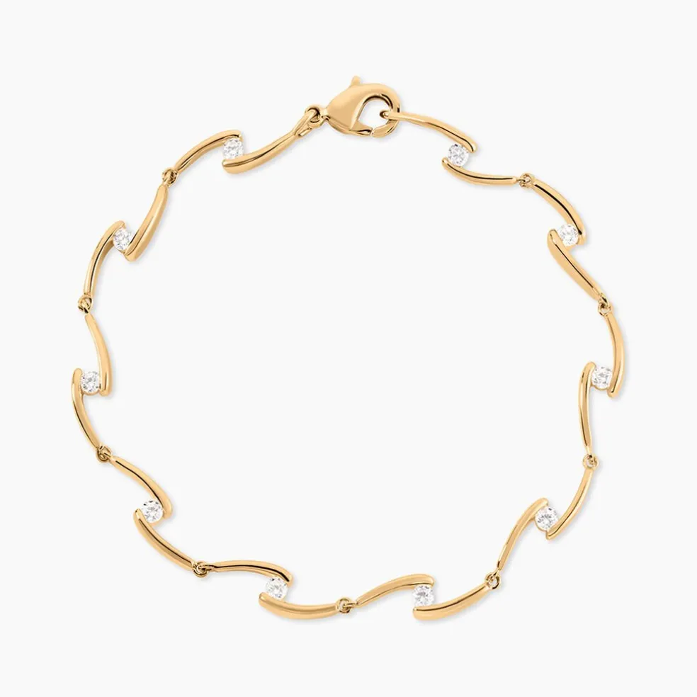 Bracelet Ayda Plaqué Or Jaune Oxyde De Zirconium
