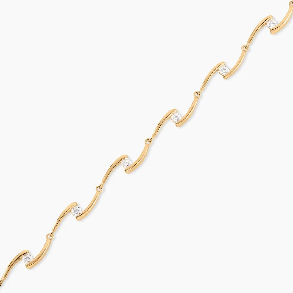 Bracelet Ayda Plaqué Or Jaune Oxyde De Zirconium