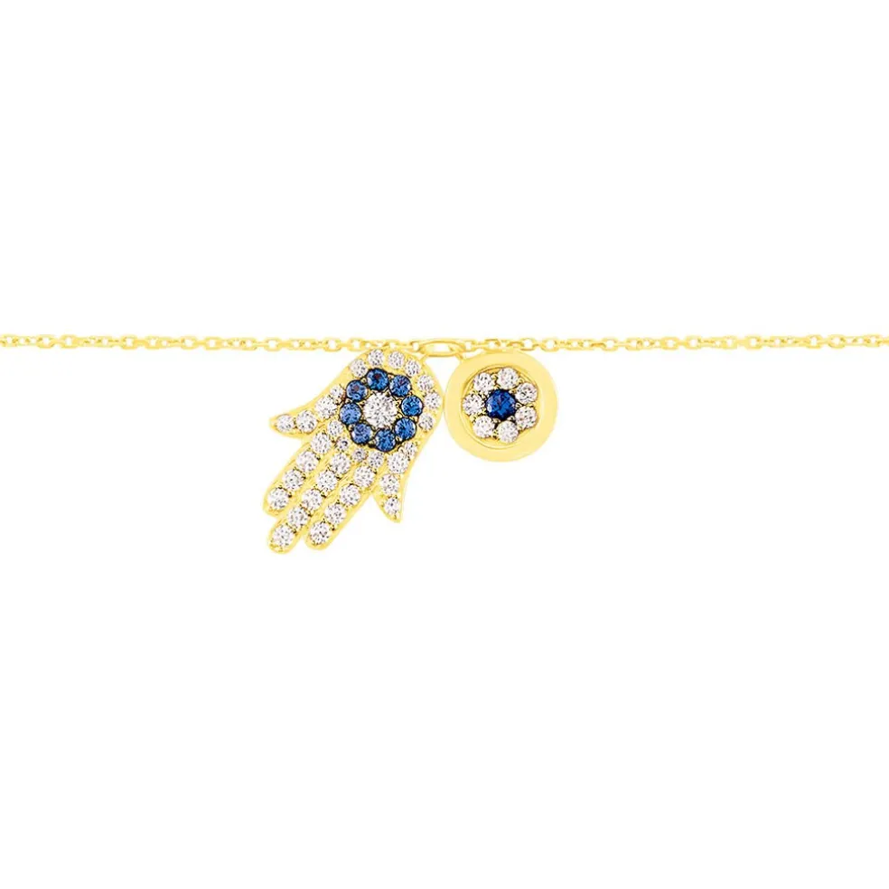 Bracelet Belkiz Or Jaune Oxyde De Zirconium