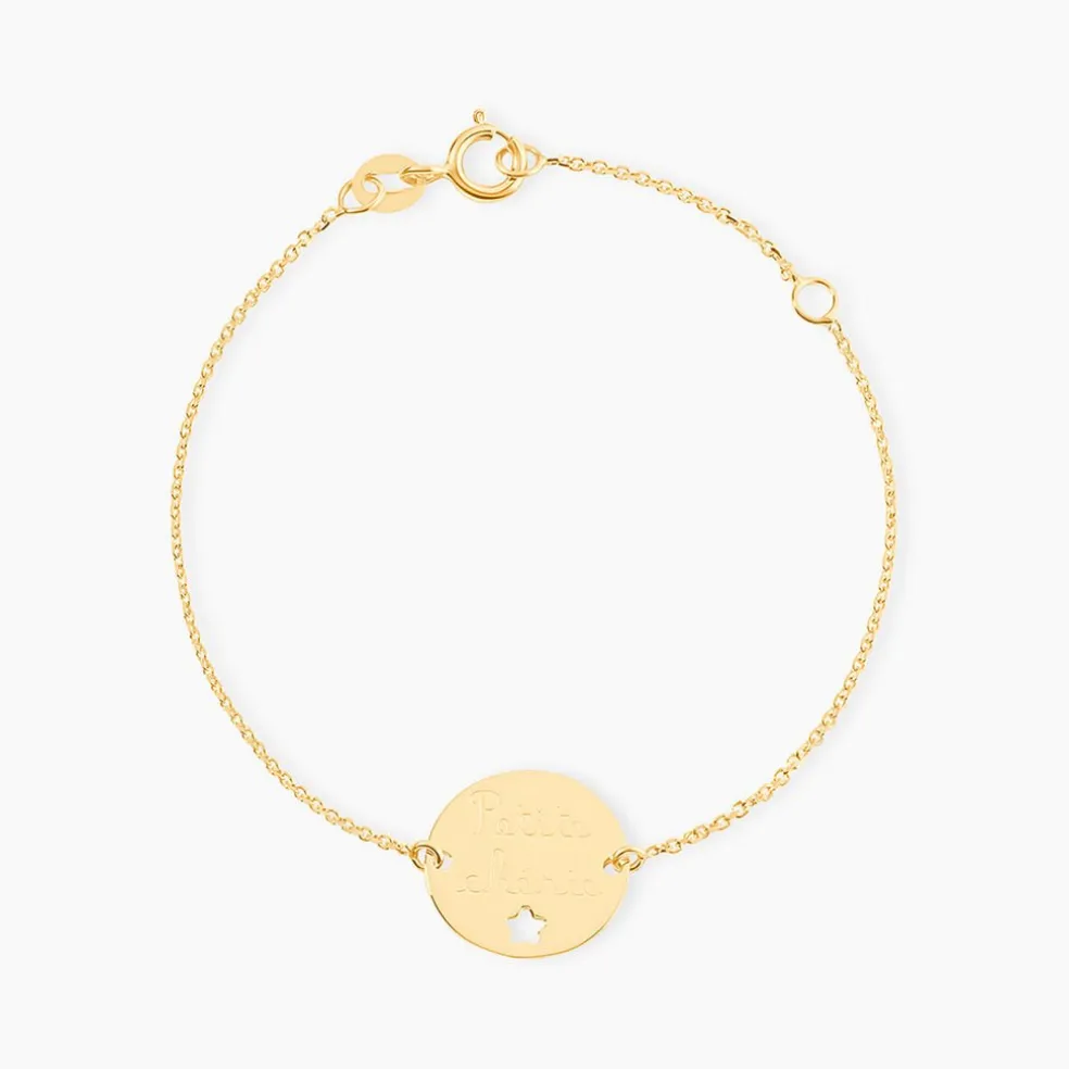 Bracelet Benedicte Message Or Jaune