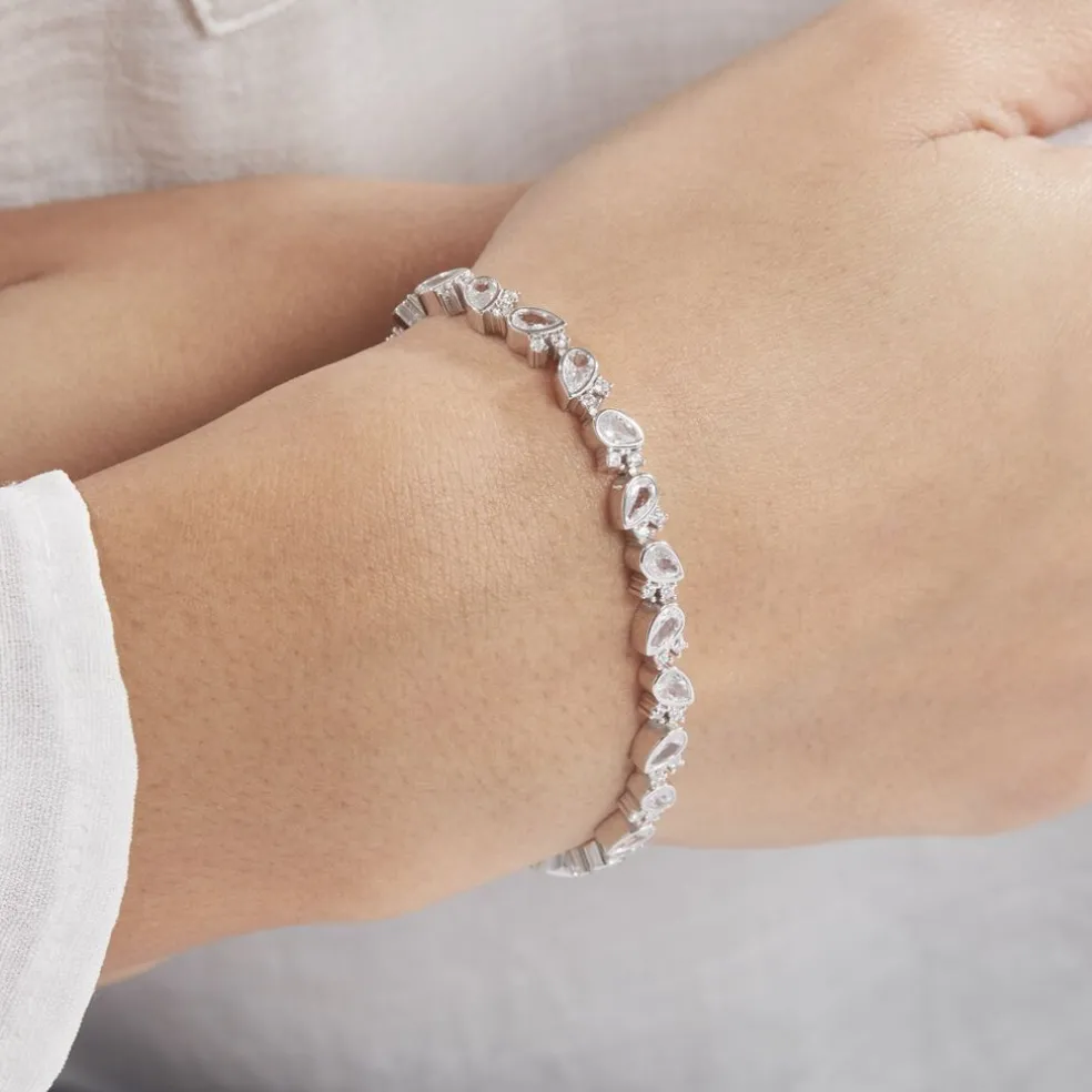 Bracelet Brogan Argent Blanc Oxyde De Zirconium