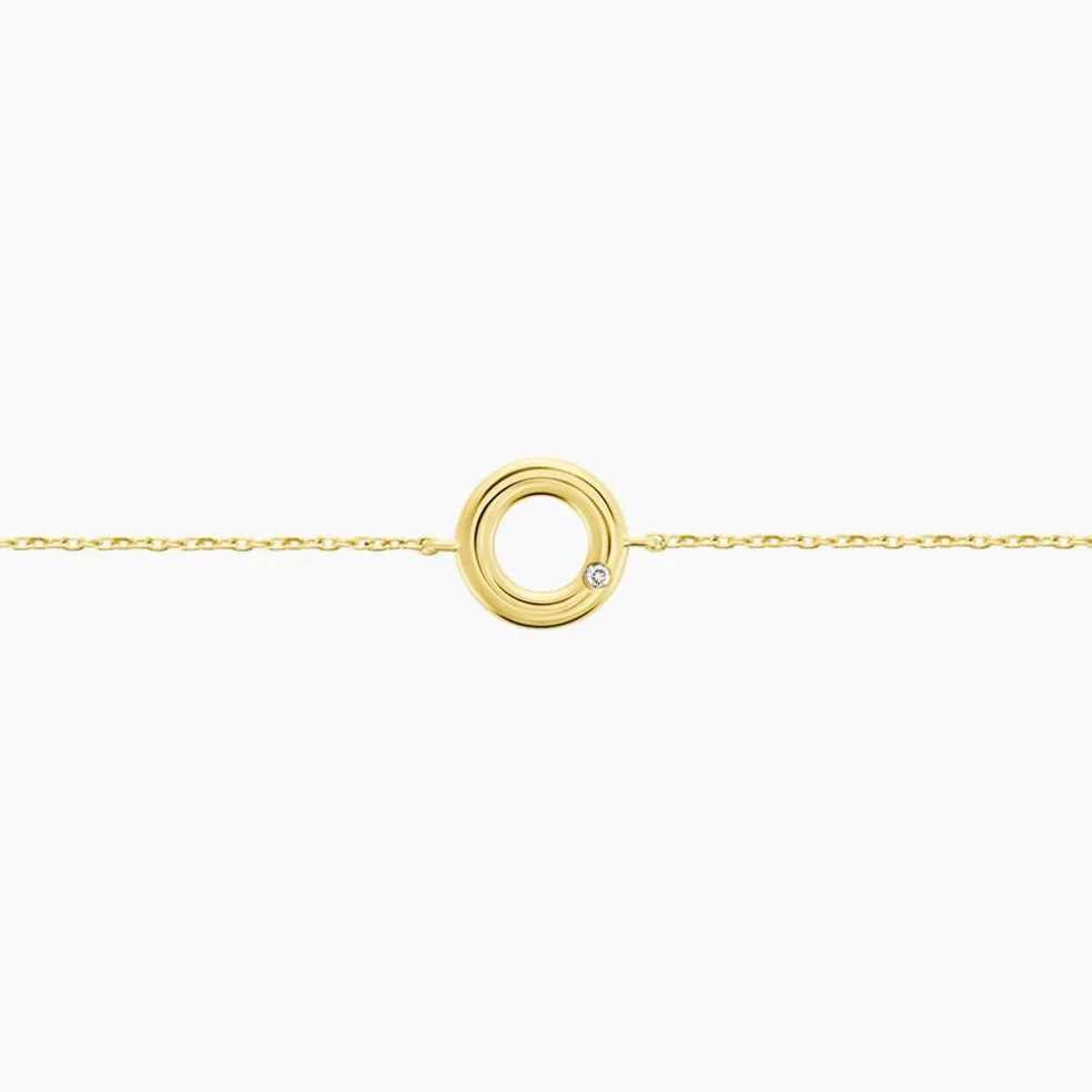 Bracelet Caius Or Jaune Oxyde De Zirconium