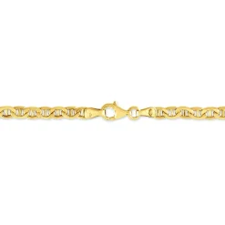 Bracelet Capucin Or Jaune Maille Marine Plate