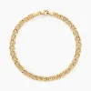 Bracelet Capucin Or Jaune Maille Marine Plate