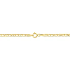 Bracelet Capucin Or Jaune Maille Marine Plate