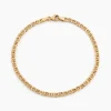 Bracelet Capucin Or Jaune Maille Marine Plate