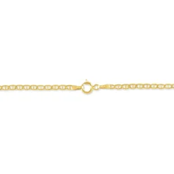 Bracelet Capucin Or Jaune Maille Marine Plate
