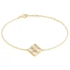 Bracelet Cassian Plaque Or Doré Nacre Oxyde De Zirconium