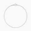 Bracelet Cherame Maille Criss Cross Argent Blanc