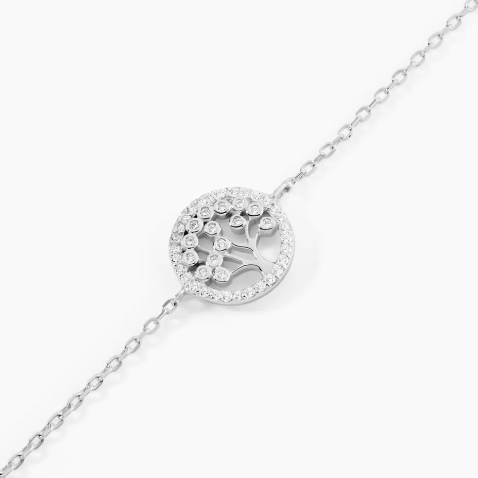 Bracelet Chimere Argent Blanc Oxyde De Zirconium