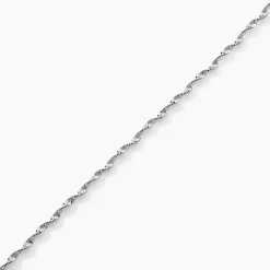 Bracelet Ciana Torsade Diamante Argent Blanc