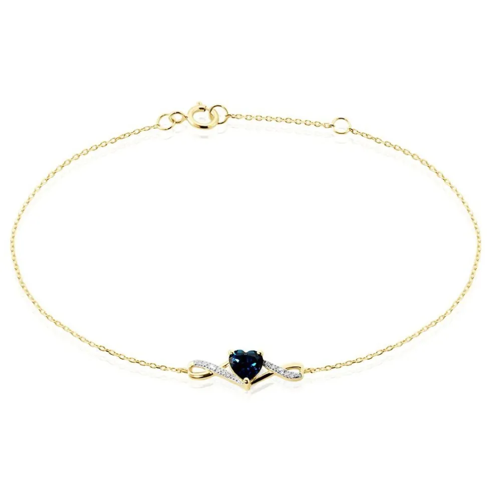 Bracelet Clothilde Or Jaune Topaze Oxyde De Zirconium