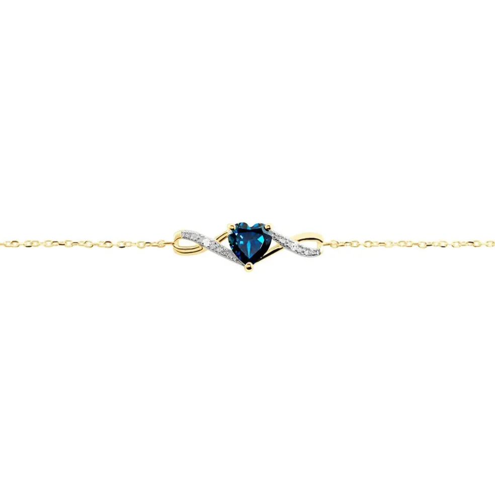 Bracelet Clothilde Or Jaune Topaze Oxyde De Zirconium