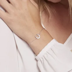 Bracelet Court Argent Blanc Centaures Oxyde De Zirconium