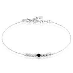 Bracelet Cyprielle Argent Blanc Pierre De Synthese
