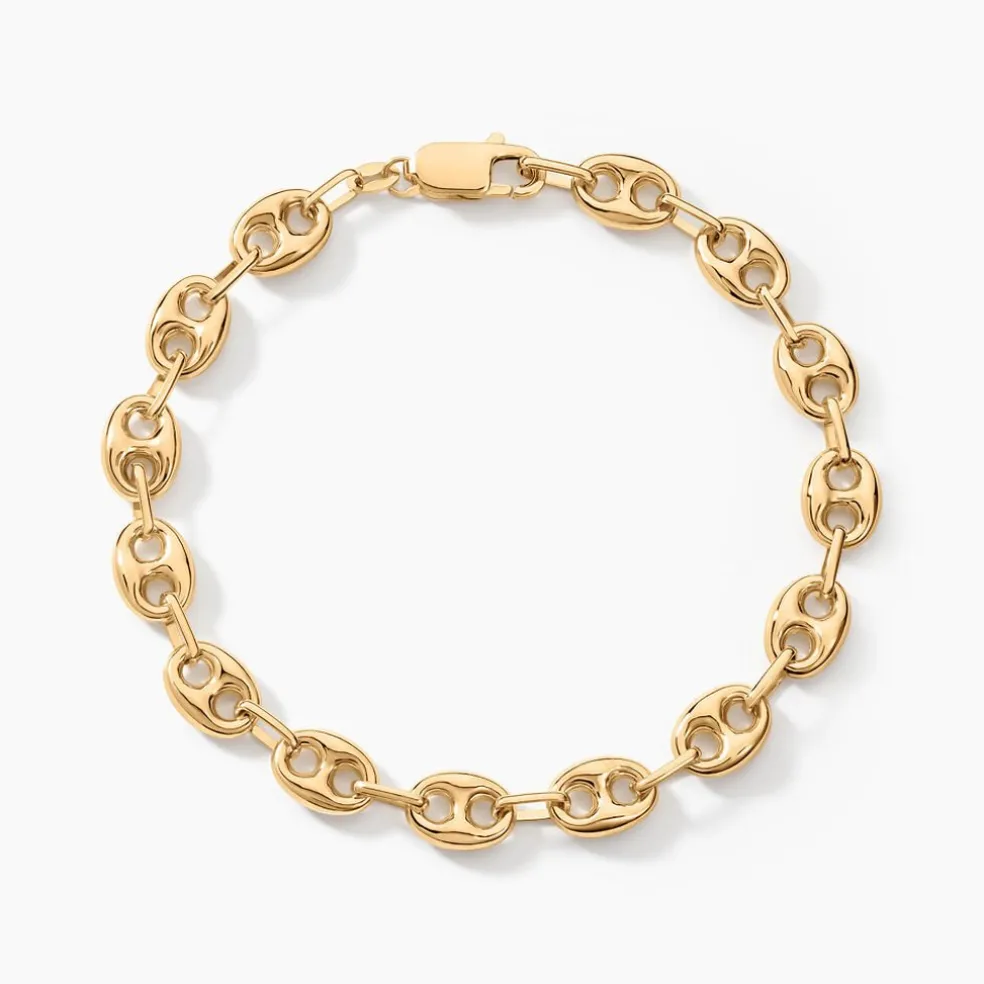 Bracelet Dami Maille Grain De Café Or Jaune