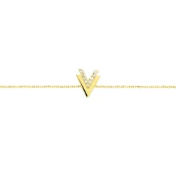 Bracelet Dao Or Jaune Oxyde De Zirconium