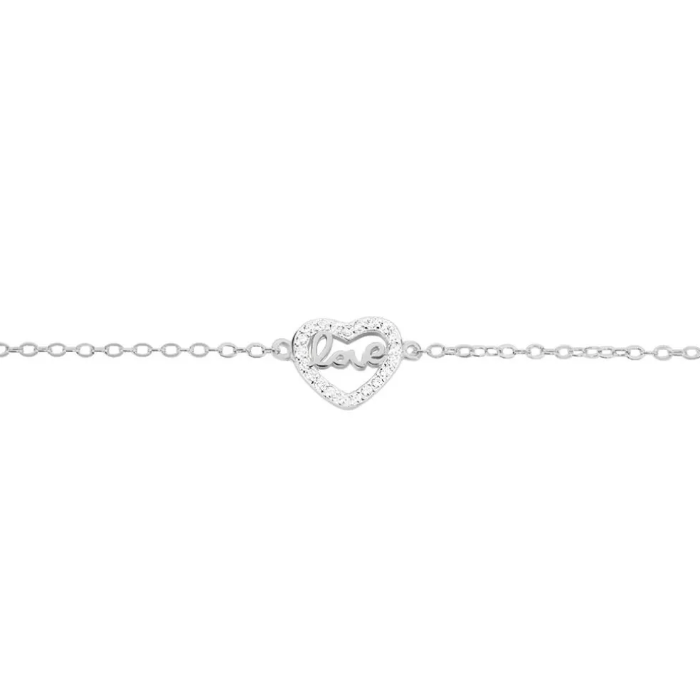 Bracelet Delicata Argent Blanc Oxyde De Zirconium