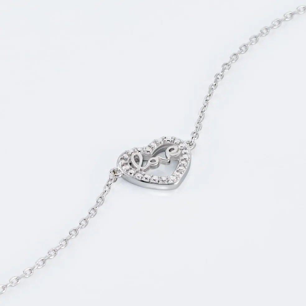 Bracelet Delicata Argent Blanc Oxyde De Zirconium