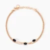 Bracelet Diamantine Argent Rose Pierre De Synthese