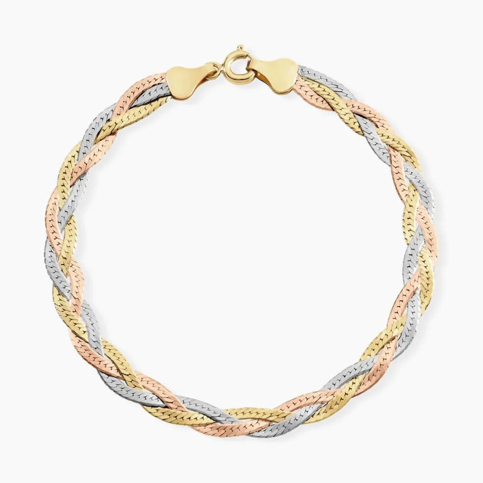 Bracelet Elae Argent Tricolore