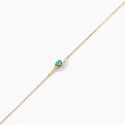 Bracelet Emotion Or Jaune Emeraude Diamant