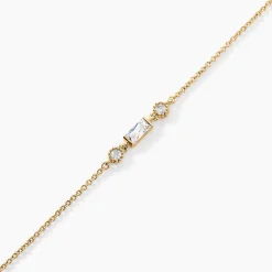 Bracelet Estela Plaque Or Jaune Oxyde De Zirconium