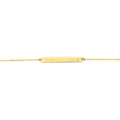 Bracelet Fania Message Or Jaune Oxyde De Zirconium
