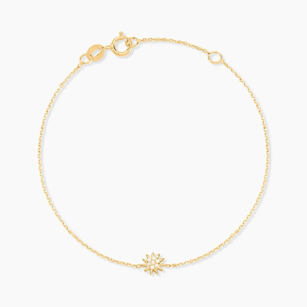 Bracelet Fenton Or Jaune Oxyde De Zirconium