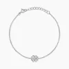 Bracelet Fortunata Argent Blanc Oxyde De Zirconium