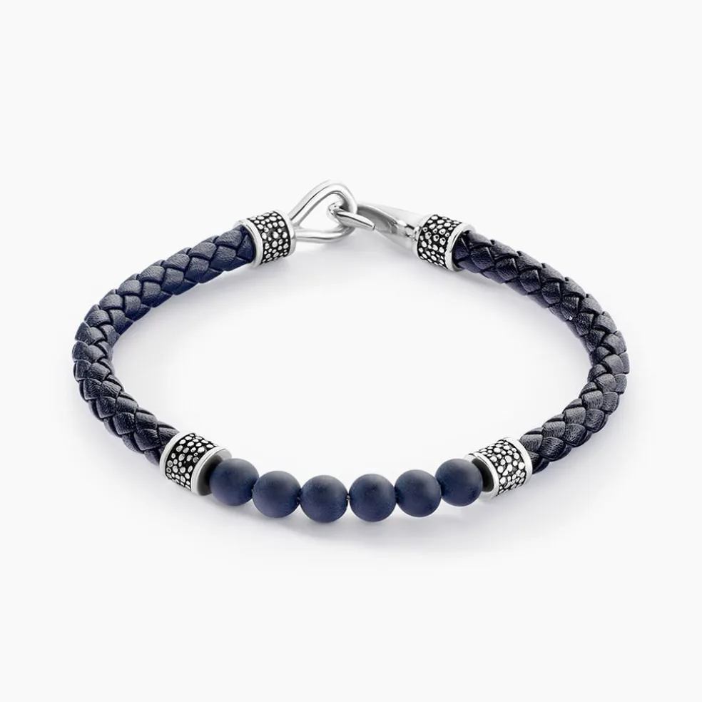 Bracelet Genaelleae Acier Blanc Agate