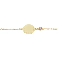 Bracelet Giusto Plaque Or Oxyde De Zirconium