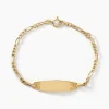 Bracelet Identité Bartolomee Maille Alternee 1/3 3 Or Jaune