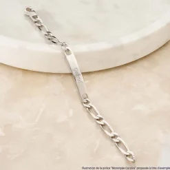 Bracelet Identité Clement Plaqué Or Jaune