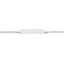 Bracelet Identité Esta Maille Forçat Or Blanc