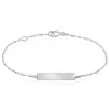 Bracelet Identité Esta Maille Forçat Or Blanc